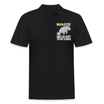 Seekuh - Männer Poloshirt - Schwarz - Vorne - Kai (181cm)