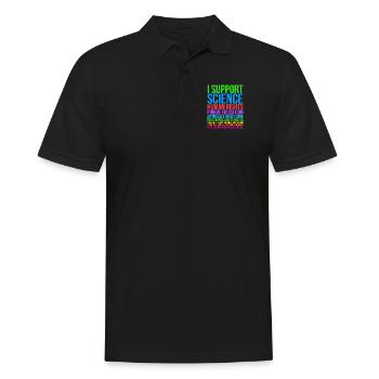 I Support Science - Men's Polo Shirt - black - Front - Kai (181cm)