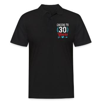 30 jahre birthday - Männer Poloshirt - Schwarz - Vorne - Kai (181cm)