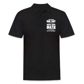 math teacher mathematics - Men's Polo Shirt - black - Front - Kai (181cm)