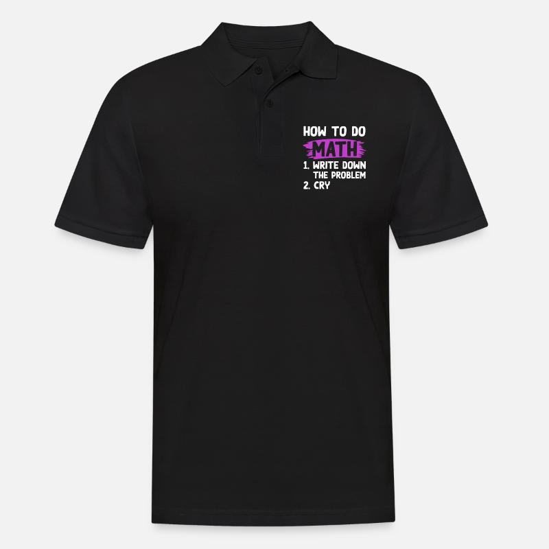 mathematik problem - Männer Poloshirt - Schwarz