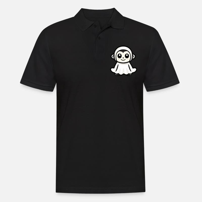 Monkey Halloween Comic Ghost - Men's Polo Shirt - black