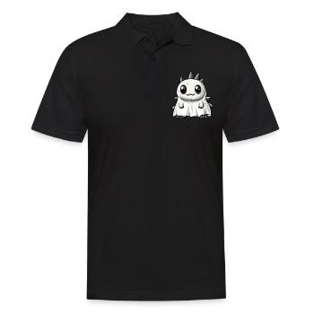 Dinosaure Stégosaure Halloween Fantôme - Polo Homme - noir - Devant - Kai (181cm)