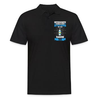 Alter Mann - Ouzo | Grieche Ouzo Sprüche - Männer Poloshirt - Schwarz - Vorne - Kai (181cm)