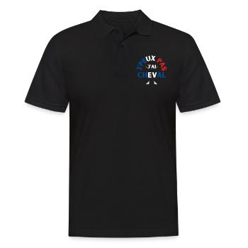 J Peux Pas J Ai Cheval - Polo Homme - noir - Devant - Kai (181cm)