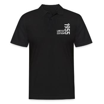 LIMITIERTE EDITION 1955 - Männer Poloshirt - Schwarz - Vorne - Kai (181cm)