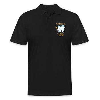 Kindness is like magic cute tooth fairy - Men's Polo Shirt - black - Front - Kai (181cm)