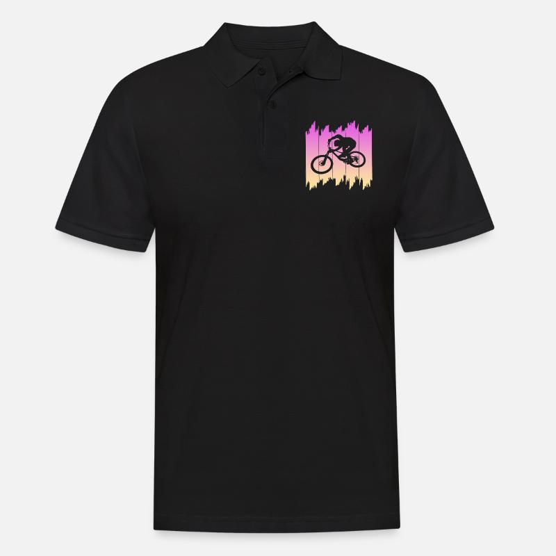 biken - Männer Poloshirt - Schwarz