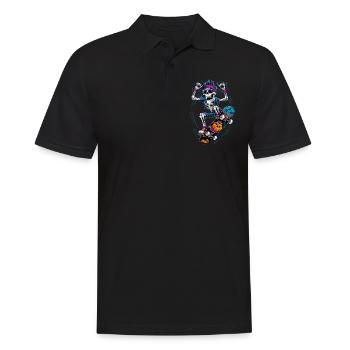 Skate Skater für einen Skater Skateboarder - Männer Poloshirt - Schwarz - Vorne - Kai (181cm)
