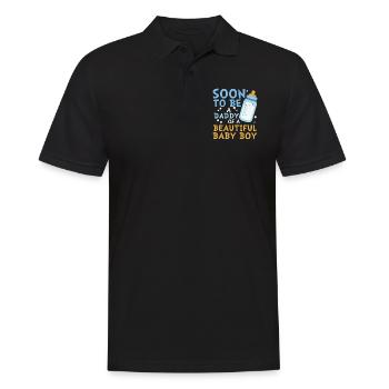 Soon to be a Daddy of a Boy - Men's Polo Shirt - black - Front - Kai (181cm)