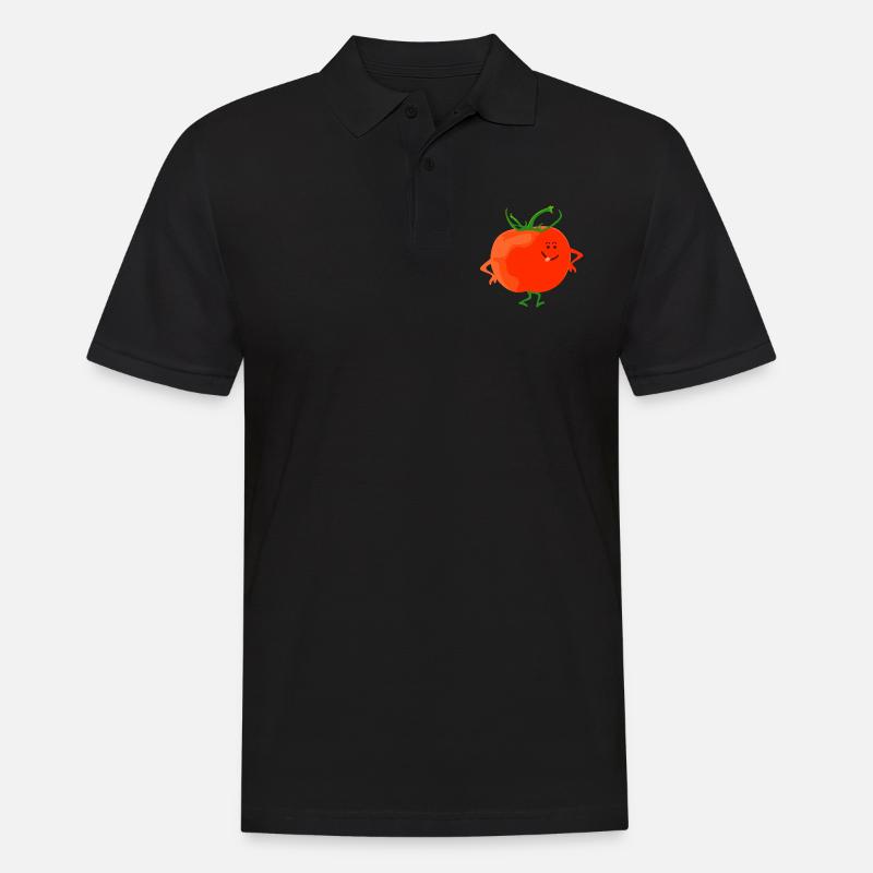 Tomate - Männer Poloshirt - Schwarz