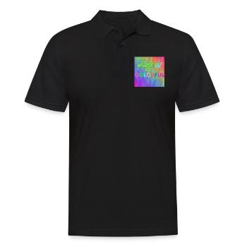 Life is colorful - Men's Polo Shirt - black - Front - Kai (181cm)