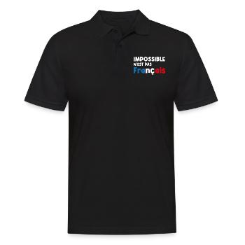impossible n'est pas français - Polo Homme - noir - Devant - Kai (181cm)