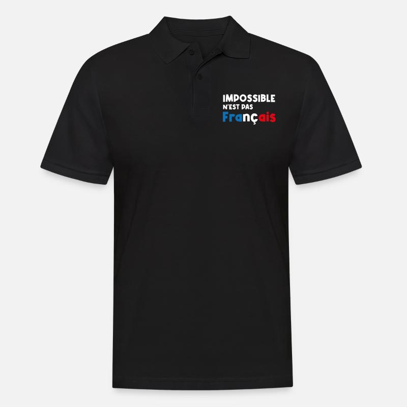 impossible n'est pas français - Polo Homme - noir