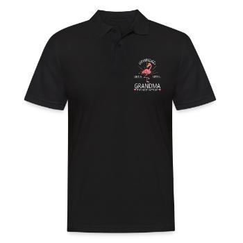 Großmutter Liebe Oma Geschenk Flamingo Grammingo - Männer Poloshirt - Schwarz - Vorne - Kai (181cm)