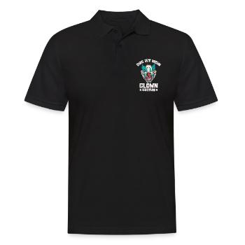 Halloween creepy clown costume grimace face - Men's Polo Shirt - black - Front - Kai (181cm)