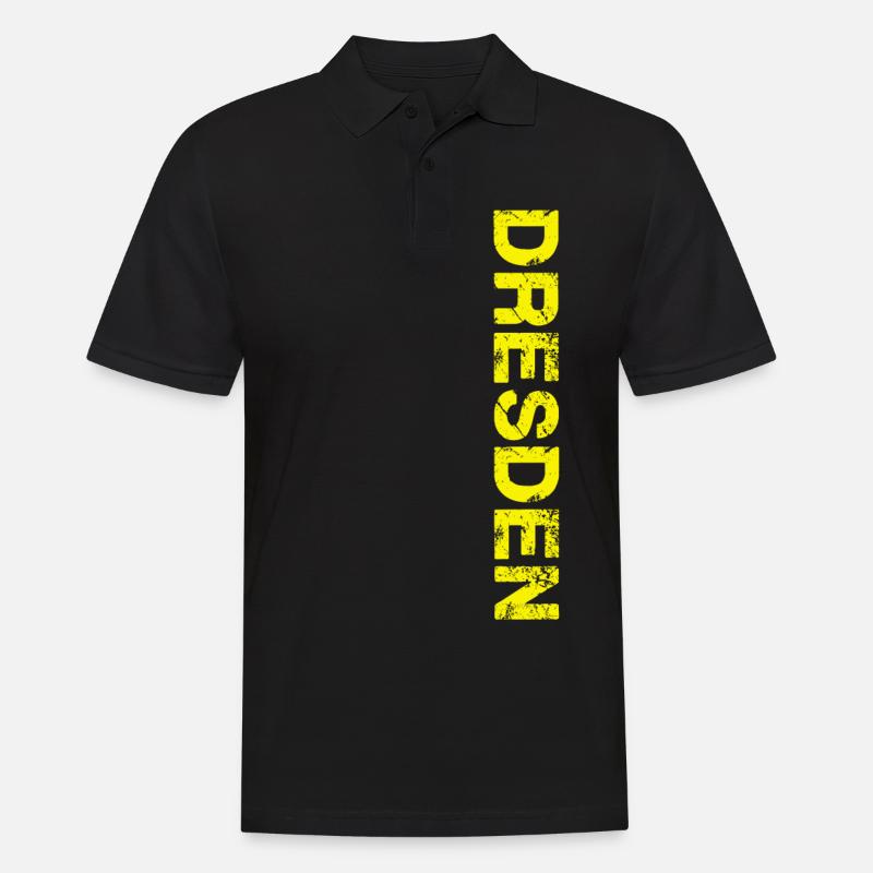 Dresden - Männer Poloshirt - Schwarz