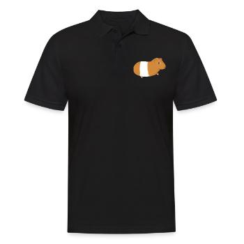 Meerschweinchen - Männer Poloshirt - Schwarz - Vorne - Kai (181cm)