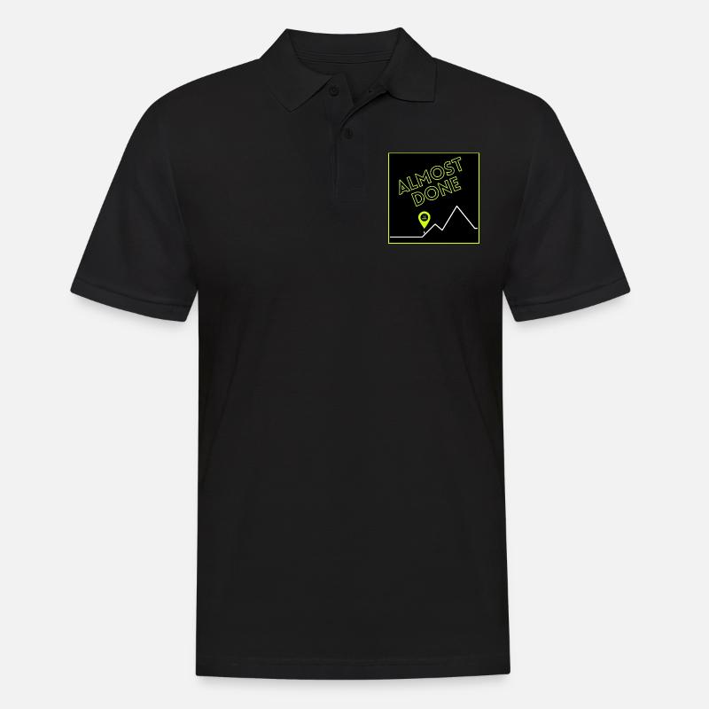 Hiking - Almost done - Männer Poloshirt - Schwarz