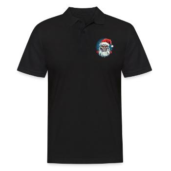 Conception du logo Ugly Zombie Christmas Santa Clause - Polo Homme - noir - Devant - Kai (181cm)