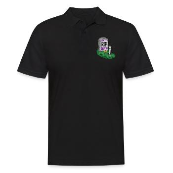 Rip Off Dark Humor Halloween Grave Cemetry Sarcasm - Men's Polo Shirt - black - Front - Kai (181cm)