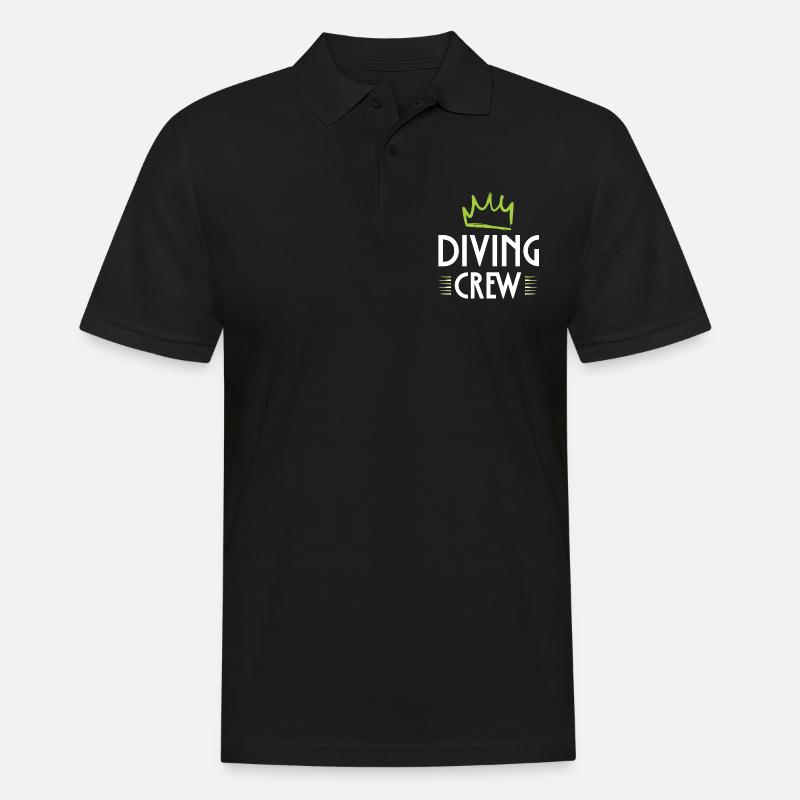 Diving Crew - Männer Poloshirt - Schwarz