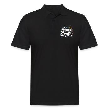 Line Dance mein Hobby - meine Passion - mein Ding - Männer Poloshirt - Schwarz - Vorne - Kai (181cm)