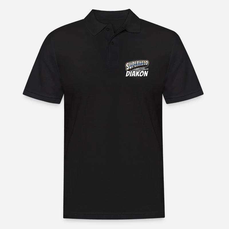 Superheld, clever getarnt als Diakon - Männer Poloshirt - Schwarz