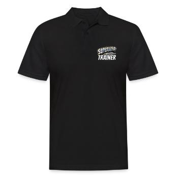 Superheld, clever getarnt als Trainer - Männer Poloshirt - Schwarz - Vorne - Kai (181cm)