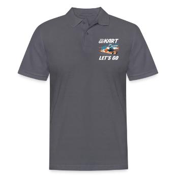 Go Kart Racing Motorsport Geschenk Für Rennfahrer - Männer Poloshirt - Anthrazit - Vorne - Nico (186cm)