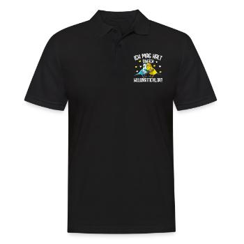 Ich mag halt Wellensittiche Welli - Männer Poloshirt - Schwarz - Vorne - Kai (181cm)