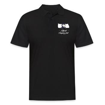 Penguin Sleeping Shirt Penguin Gift - Men's Polo Shirt - black - Front - Kai (181cm)