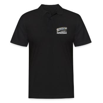 Superheld, clever getarnt als Feuerwehrmann - Männer Poloshirt - Schwarz - Vorne - Kai (181cm)