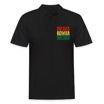 Drapeau bolivien, fierté bolivienne - Polo Homme - noir - Devant - Kai (181cm)