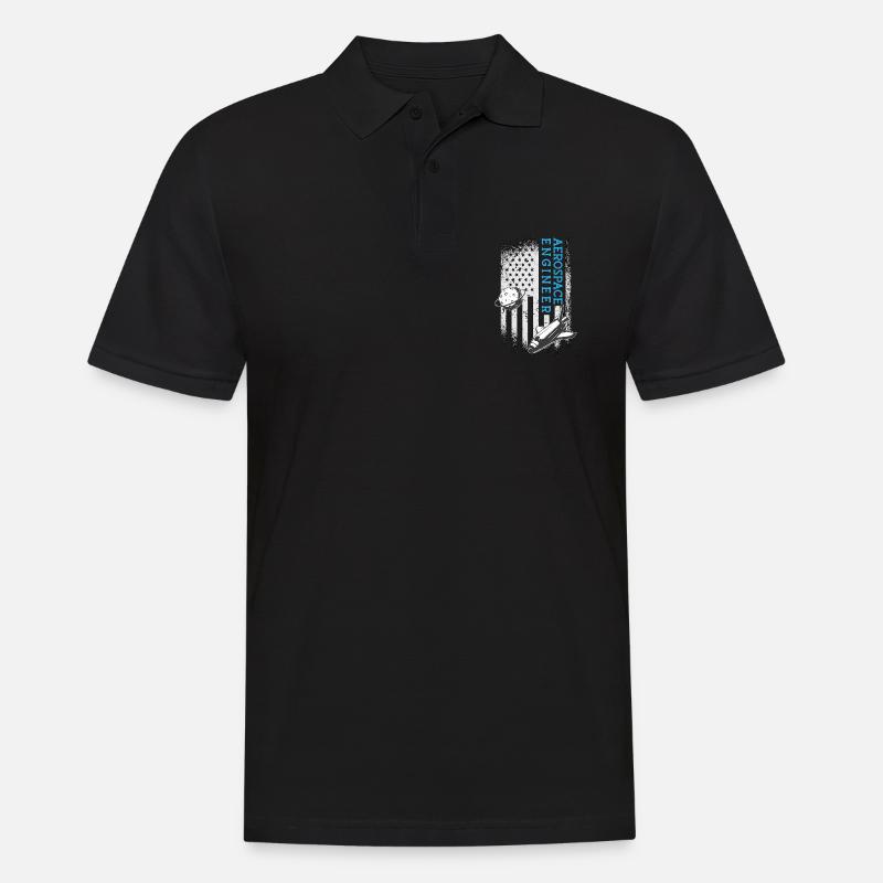 Aerospace Engineer Engineering Space Rocket - Männer Poloshirt - Schwarz