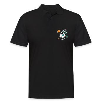 Astronomy Moon Music Lover Radio Space Universe - Männer Poloshirt - Schwarz - Vorne - Kai (181cm)