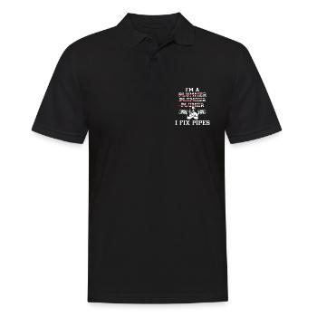 Plumber I'm A I Fix Pipes Plumbing Pipe Plumbers - Männer Poloshirt - Schwarz - Vorne - Kai (181cm)