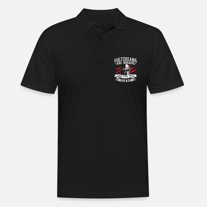 Historians Are Gossips Historian Team Historians - Männer Poloshirt - Schwarz