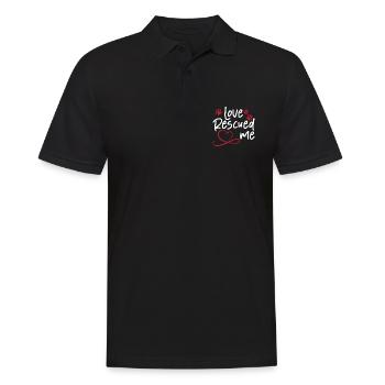 Animal Rescue Love Rescued Me Adopt Animal Rescuer - Men's Polo Shirt - black - Front - Kai (181cm)