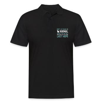 Abandoned Pets Don't Let Down An Animal Homeless - Men's Polo Shirt - black - Front - Kai (181cm)