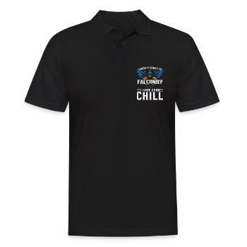Falconry When It Comes Bird Hunting Sport Falconer - Männer Poloshirt - Schwarz - Vorne - Kai (181cm)