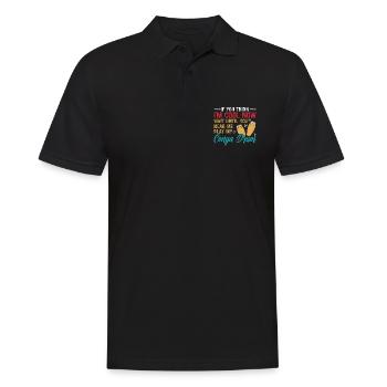 Conga If You Think I'm Cool Retro Drums Instrument - Männer Poloshirt - Schwarz - Vorne - Kai (181cm)