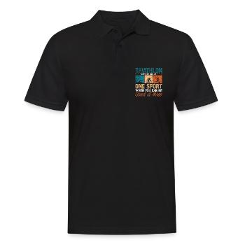 Triathlon Why Be Bad At Running Swimming Cycling - Men's Polo Shirt - black - Front - Kai (181cm)