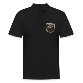 Le bonheur de la course en sentier est une longue course pour les athlètes - Polo Homme - noir - Devant - Kai (181cm)