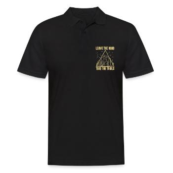 Trail Running Leave The Road Take Trail Race Lover - Men's Polo Shirt - black - Front - Kai (181cm)