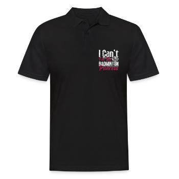 Badminton I Can't I'm The Shuttlecock Player Lover - Men's Polo Shirt - black - Front - Kai (181cm)