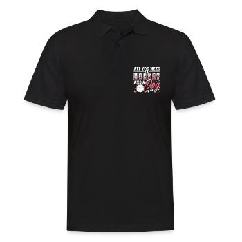 Field Hockey All You Need Is Hockey And Goalkeeper - Men's Polo Shirt - black - Front - Kai (181cm)