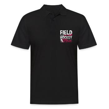Field Hockey Mom Ice Hockey Team Loves Goalkeeper - Männer Poloshirt - Schwarz - Vorne - Kai (181cm)