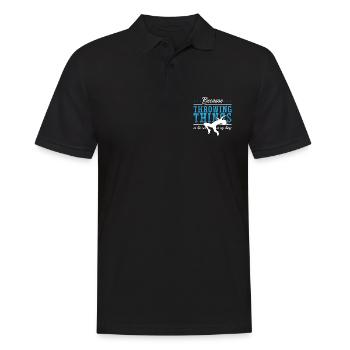 Track And Field Because Throwing Things Sprinting - Men's Polo Shirt - black - Front - Kai (181cm)