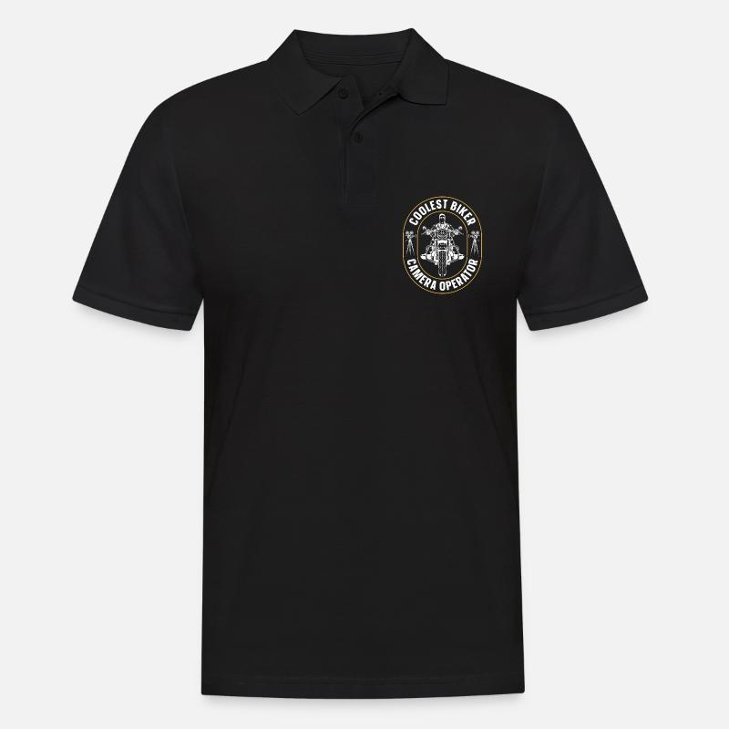 Caméraman Coolest Biker Camera Maker - Polo Homme - noir